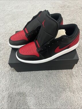 Nike Air Jordan 1 Low Black/Red Men's Sneakers